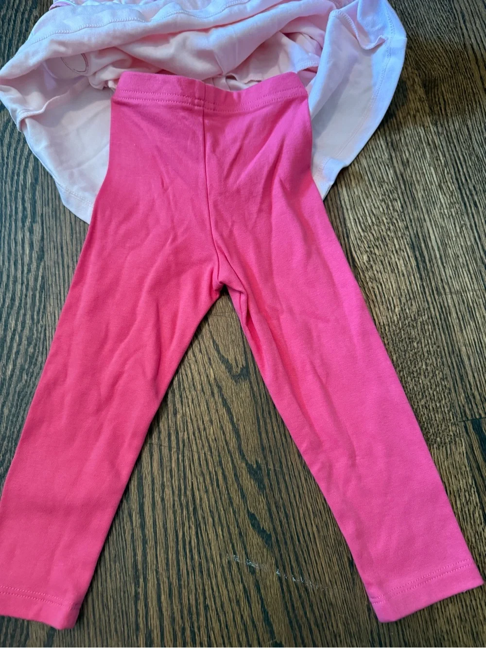 Toddler Girls Pink Cupcake & Balloon Pajama Set with Bright Pink Leggings